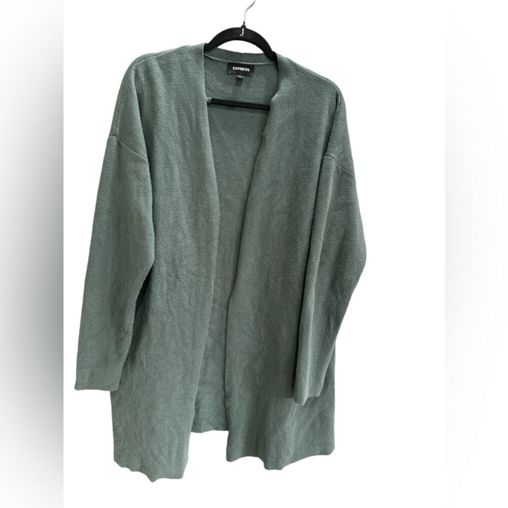 Express Cardigan Sweater
Womens Large Green Open Front
Long Sleeve Size M